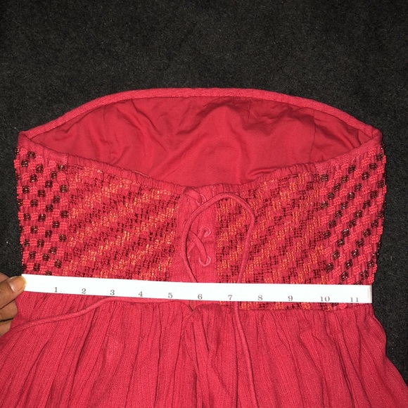 Free People strapless beaded tiered corset dress - Picture 13 of 13